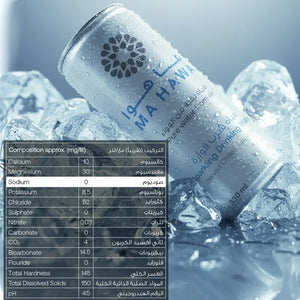 Ma Hawa Bottled Drinking Sparkling Water Can 24 x 330ml Pack