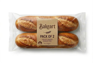 Freshly Baked Demi Baguette White 115g Each (Pack of 2)