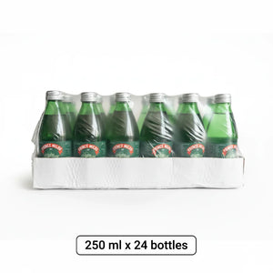 Prince Milos Natural Sparkling Mineral Water Glass Bottle 250 ml x 24