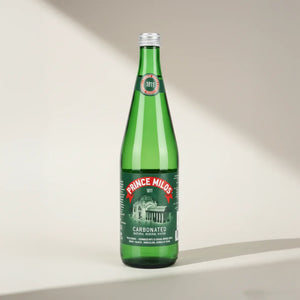 Prince Milos Natural Sparkling Mineral Water Glass Bottle 750 ml x 12