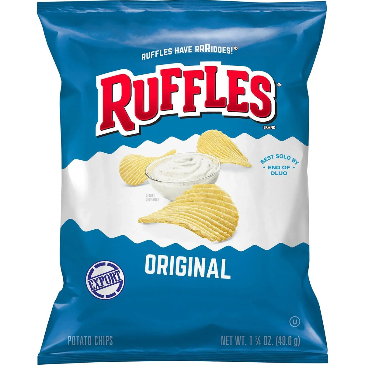 Ruffles Potato Chips Original 6.5 OZ - Export