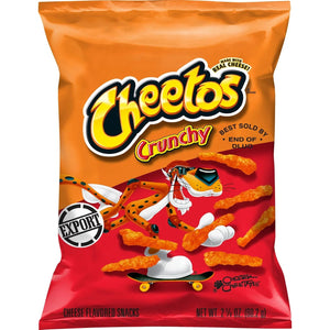 Cheetos Crunchy Cheese Flavored Snacks, Made with Real Cheese, 8 OZ - Export