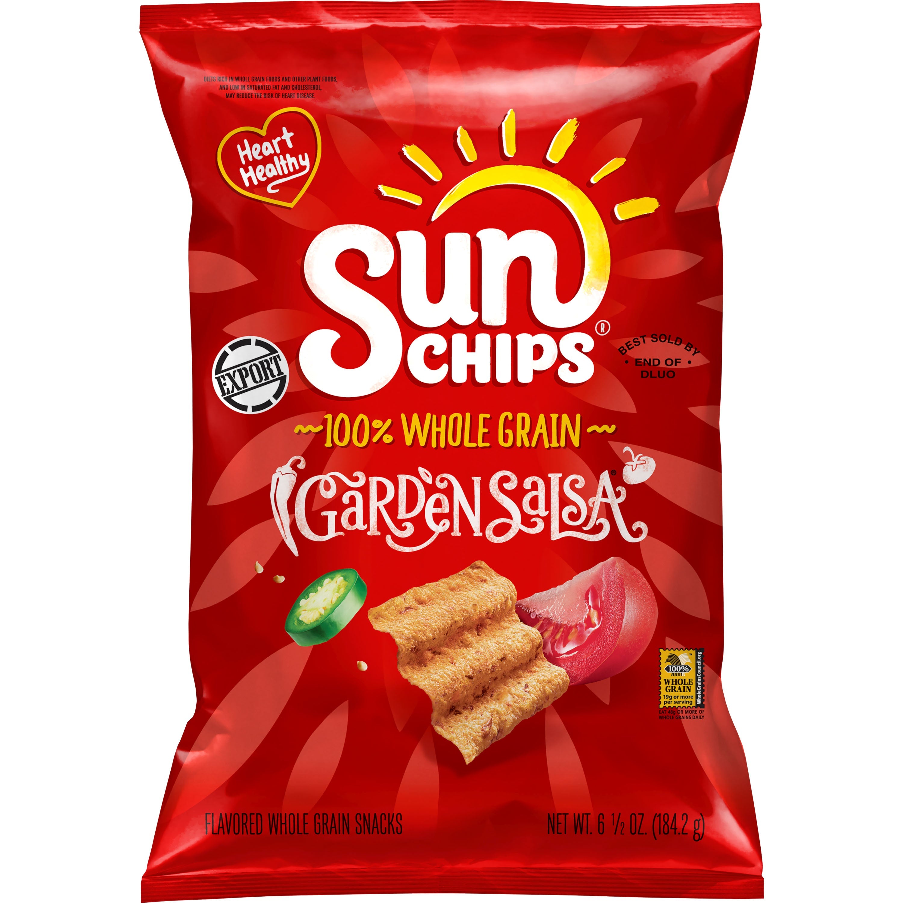 Sunchips Garden Salsa 100% Whole Grain Snacks 6.5 OZ( 184.2g) - Export