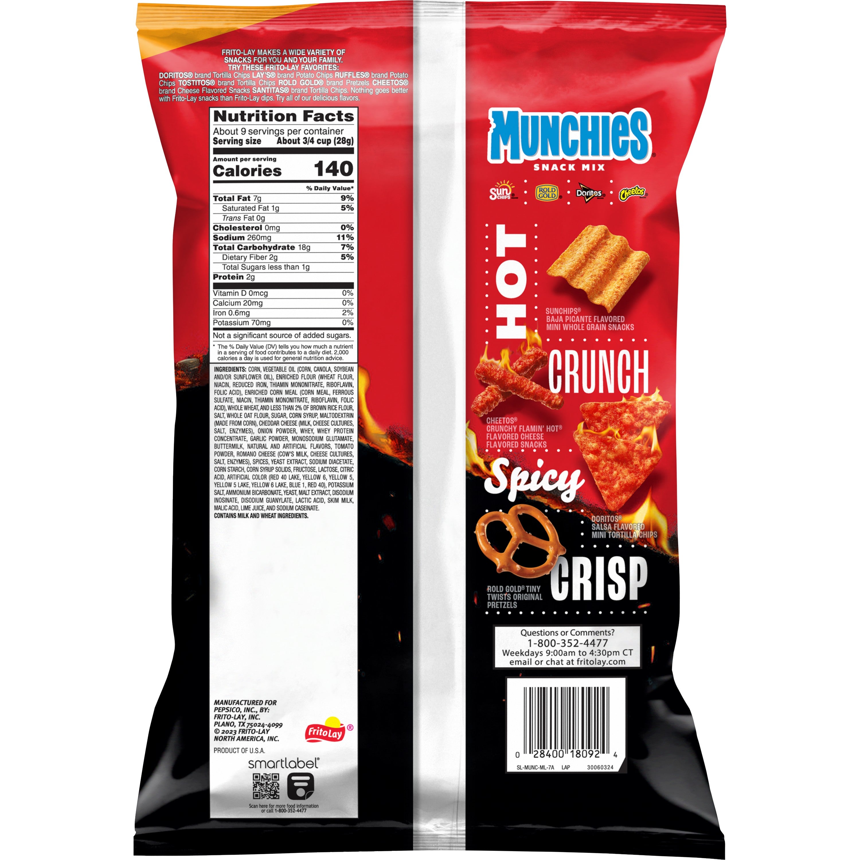 Munchies Snack Mix Flamin Hot Flavored  9.25 OZ (262g) - Export