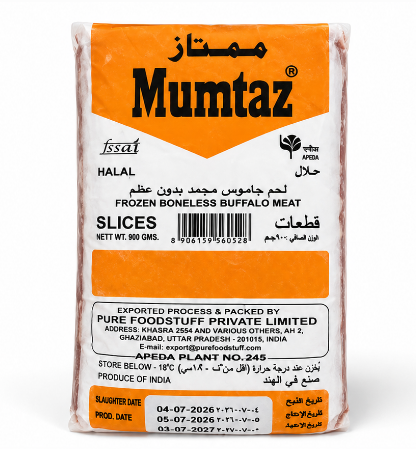 Boneless Buffalo Meat Slices 900g
