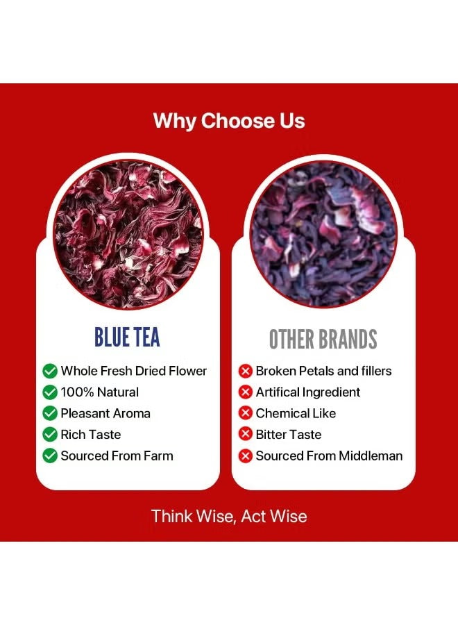 Blue Tea Hibiscus. Cinnamon Herbal Tea 100g