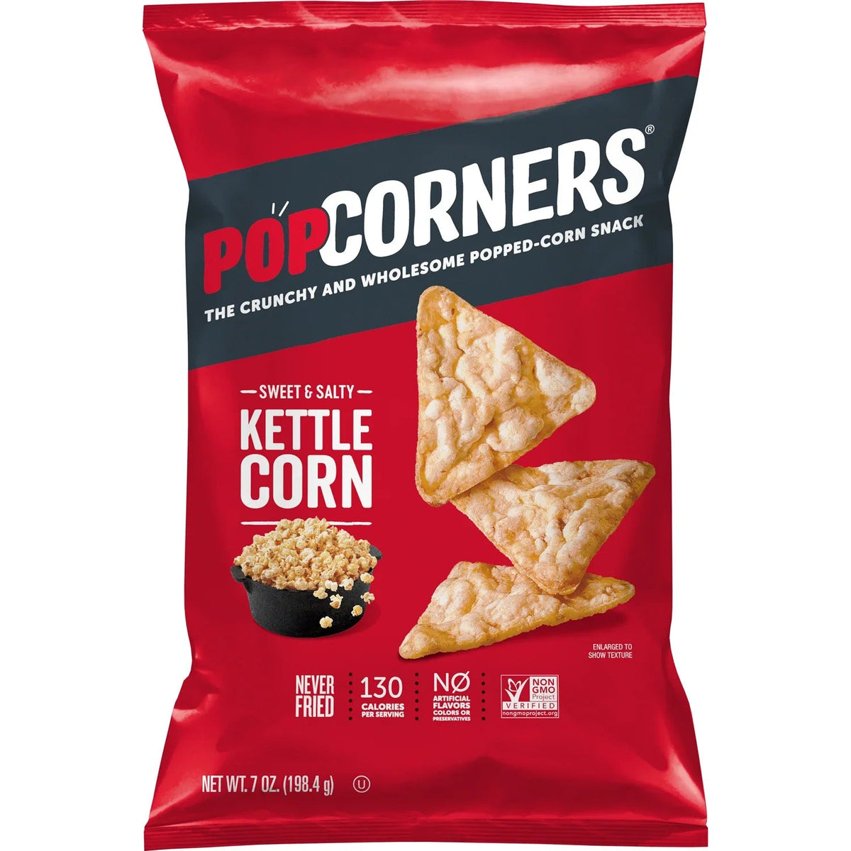 Popcorners Sweet & Salty Kettle Corn Snack, Never Fried, Non GMO - 7 OZ