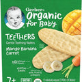 Gerber Organic Gentle Teething Wafers, Mango Banana Carrot, for 7 Months Baby 48g
