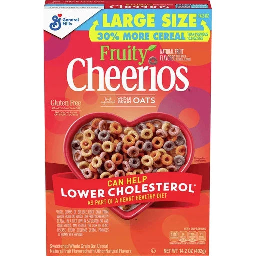 General Mills Fruity Cheerios Cereal Large 402g