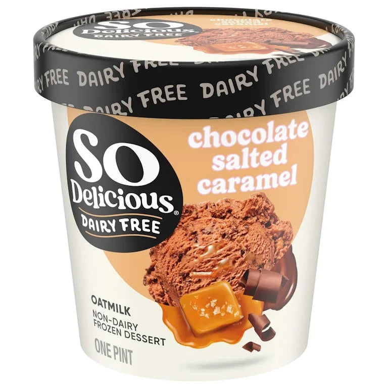 So Delicious Dairy Free Oat Milk Frozen Dessert, Chocolate Salted Caramel 473ml