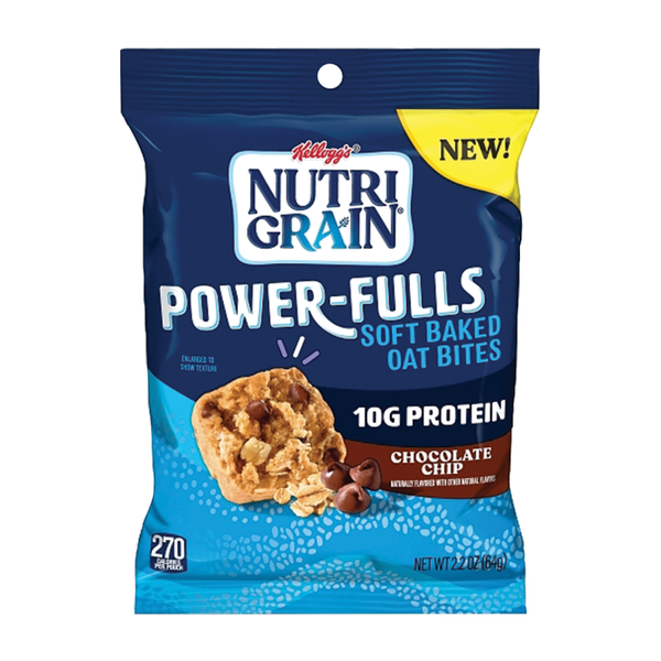 Nutri Grain Power Fulls Soft Baked Oat Bites Chocolate Chip 64g