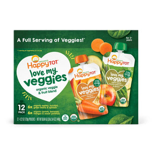 HappyTOT Organics Love My Veggies Variety Pack - 120g (12pk)
