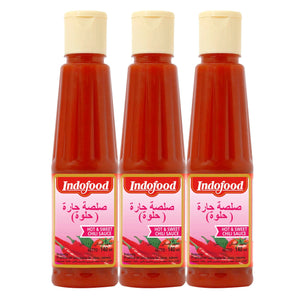 Indofood Hot & Sweet Chili Sauce - 140ml Pack of 3
