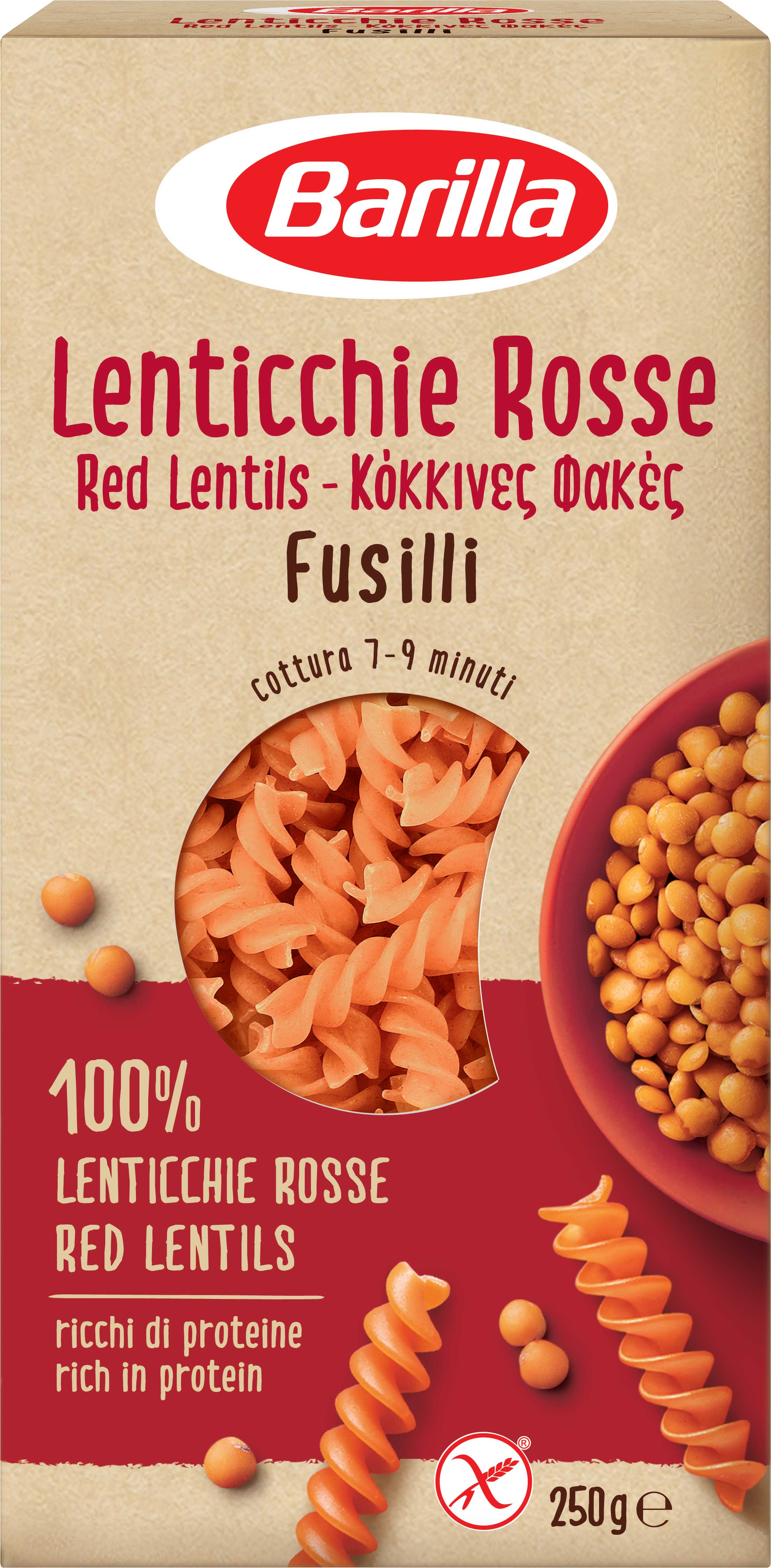 Barilla Pasta Fusilli Red Lentil 250g