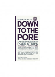Formula 10.0.6 Down To The Pore Chin + Forehead + Nose Pore Strips with Charcoal + Witch Haze