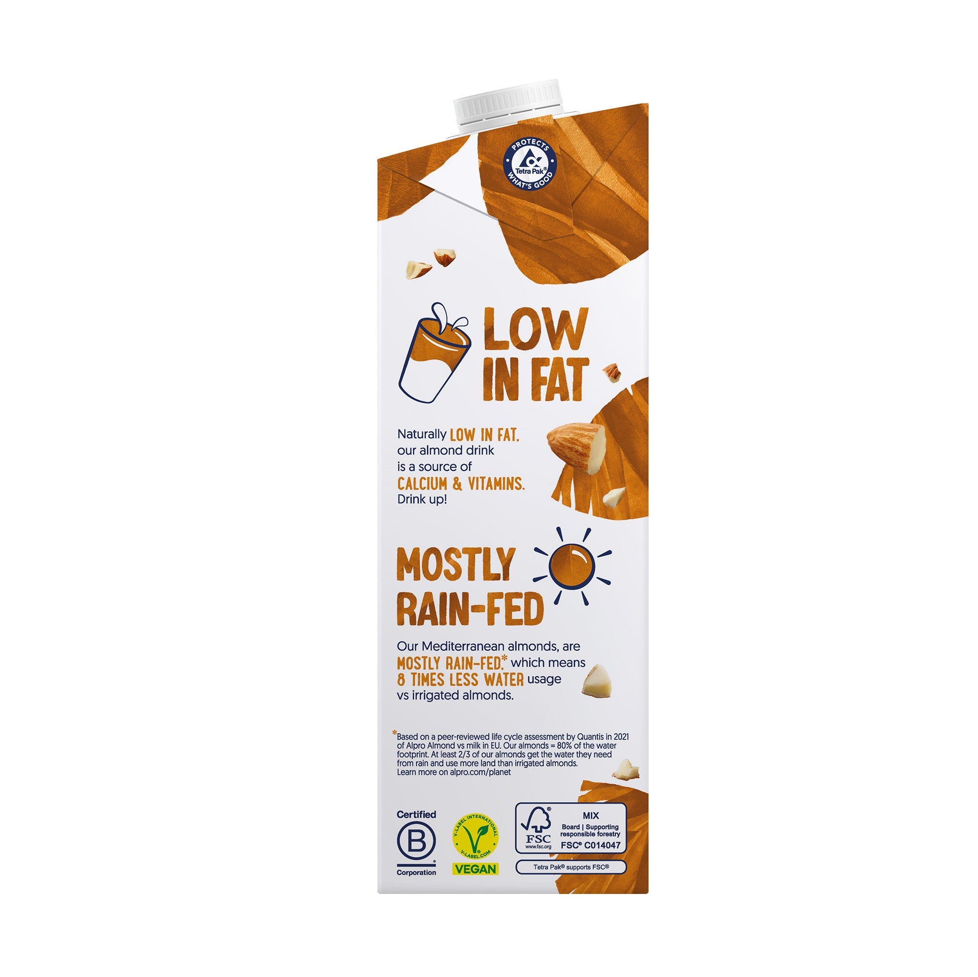 Alpro Almond Drink, 1L,(Pack of 4) 100% Plant Based And Dairy Free, Suitable For Vegans, Naturally Free From Lactose, Rich In Nutrients