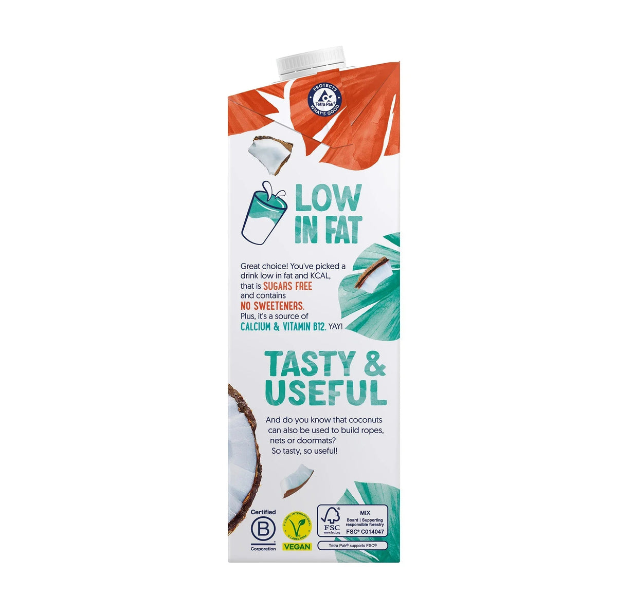 Alpro Coconut No Sugars - Case of 8 (8 x 1L)