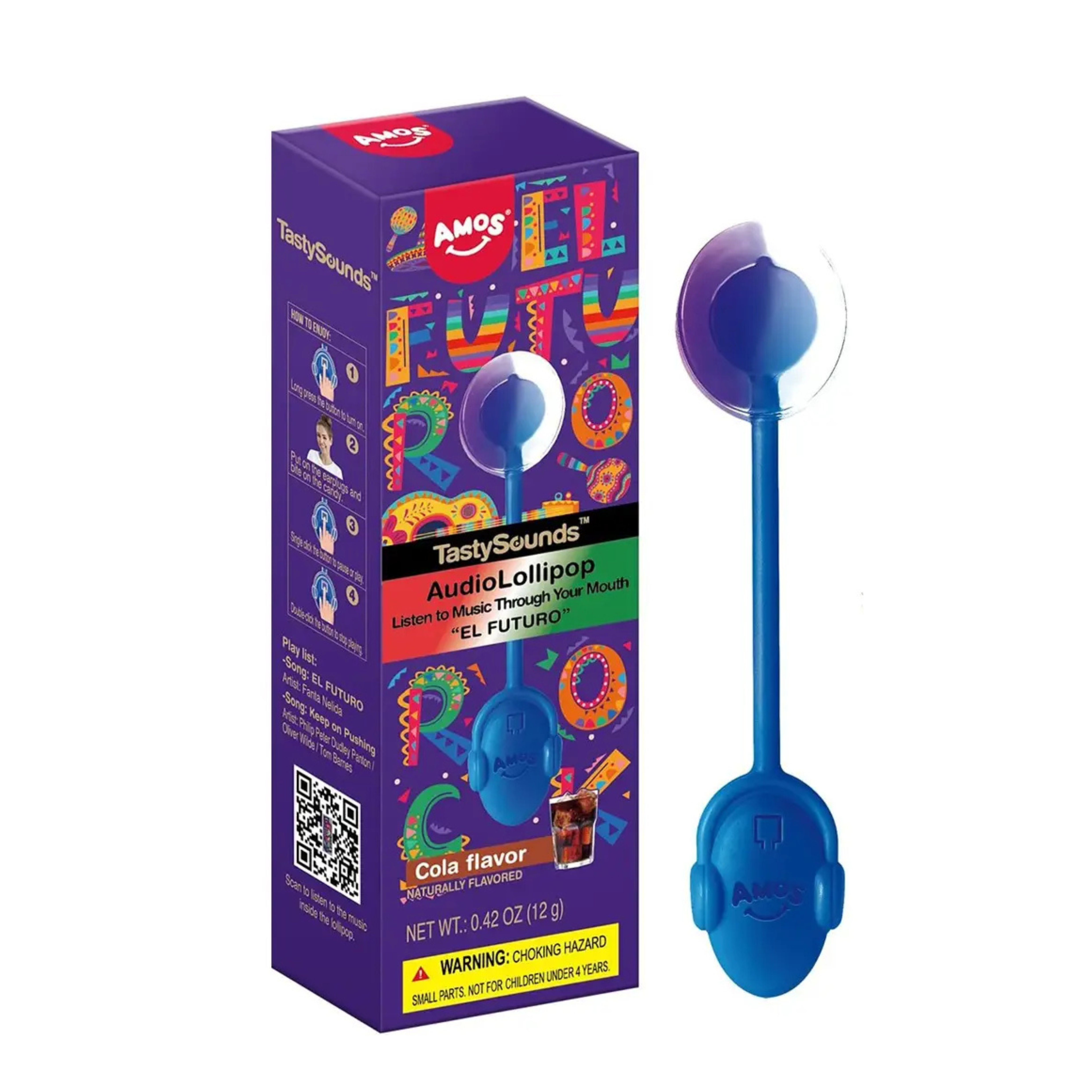 Amos Music Lollipop -Spanish Music Cola 12g