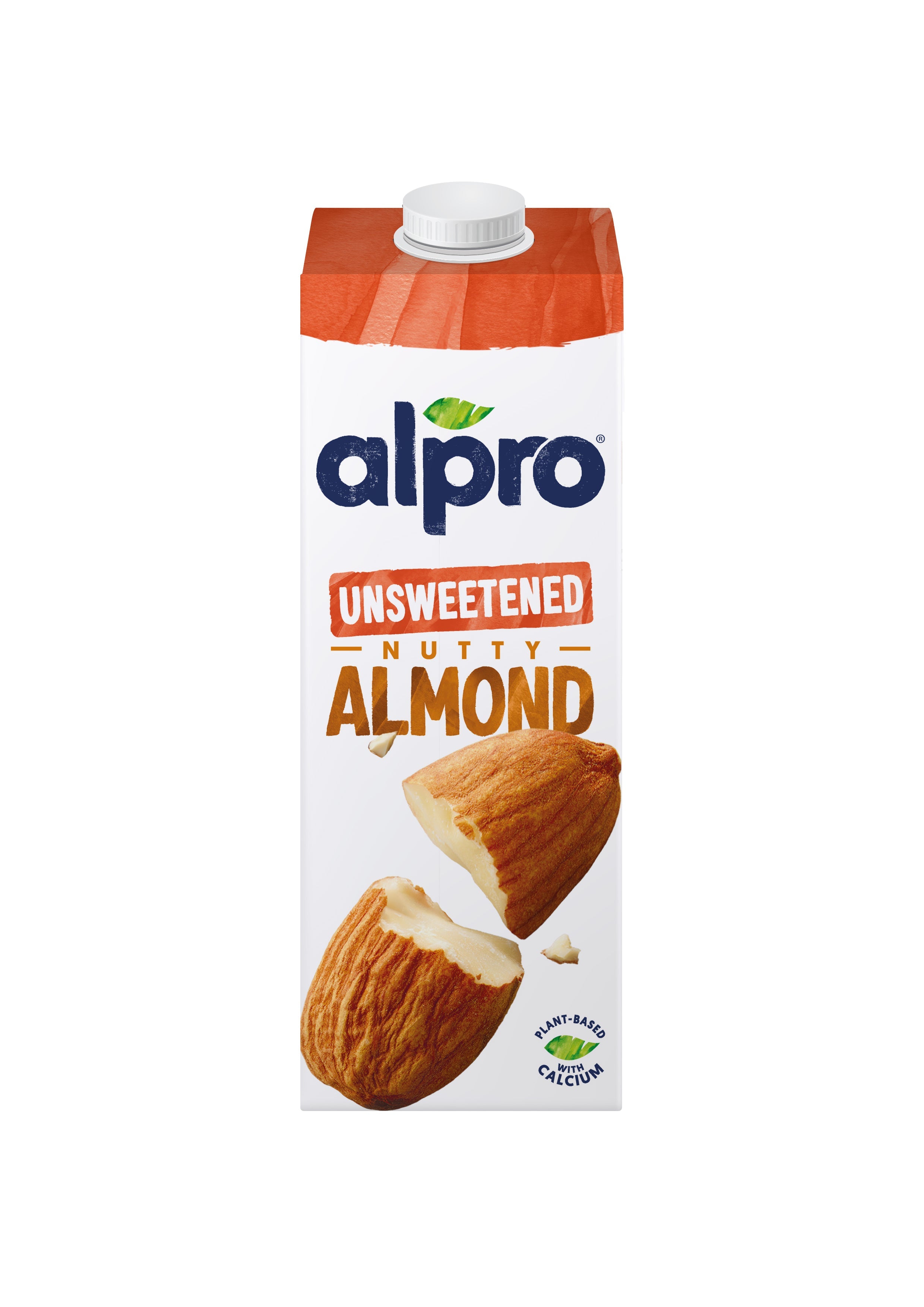 Alpro Almond Unsweetened Drink, Pack of 8 x 1L, 100% Plant Based And Dairy Free, Suitable For Vegans, Naturally Free From Lactose, Rich In Nutrients