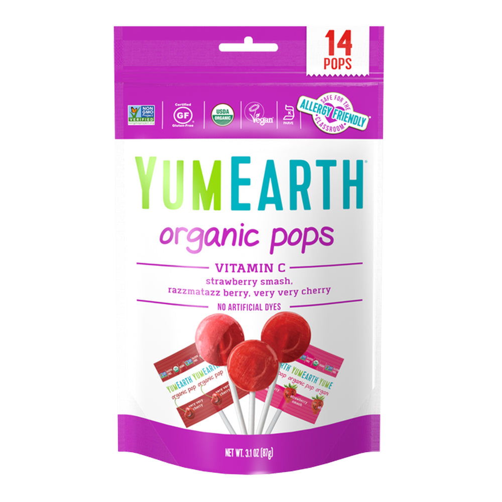 YumEarth - Organic Assorted Vitamin C Lollipops - 14 Pops
