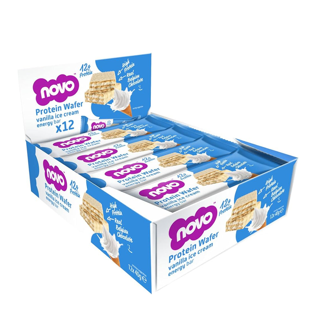 NOVO Nutrition Protein Wafer High Protein Snack Box of 12