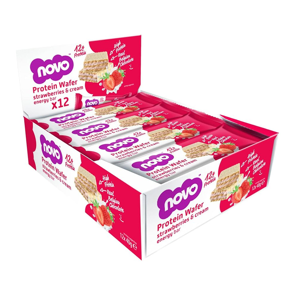 NOVO Nutrition Protein Wafer High Protein Snack Box of 12