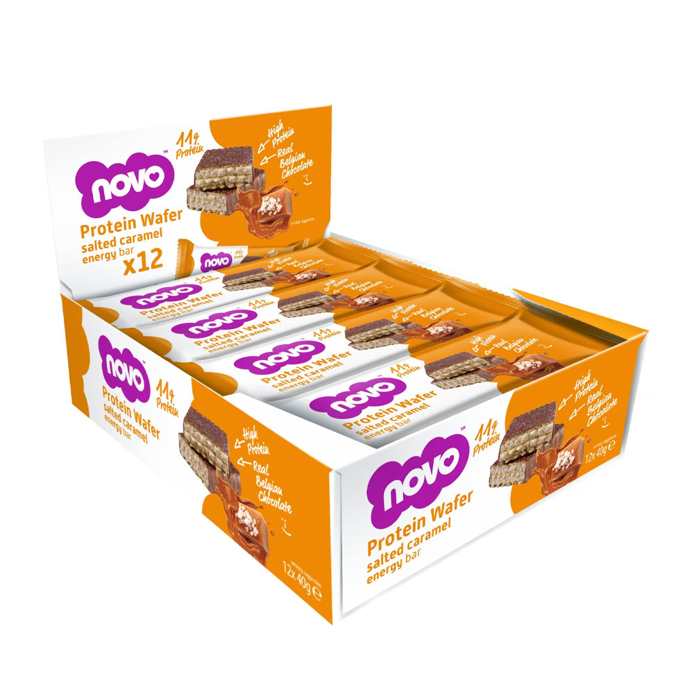 NOVO Nutrition Protein Wafer High Protein Snack Box of 12