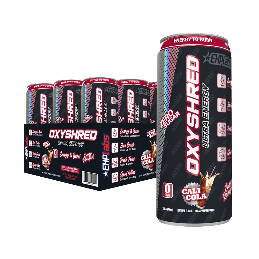 EHPLabs OxyShred Ultra Energy Drink Vegan Sugar-Free Fat Burner Box of 12