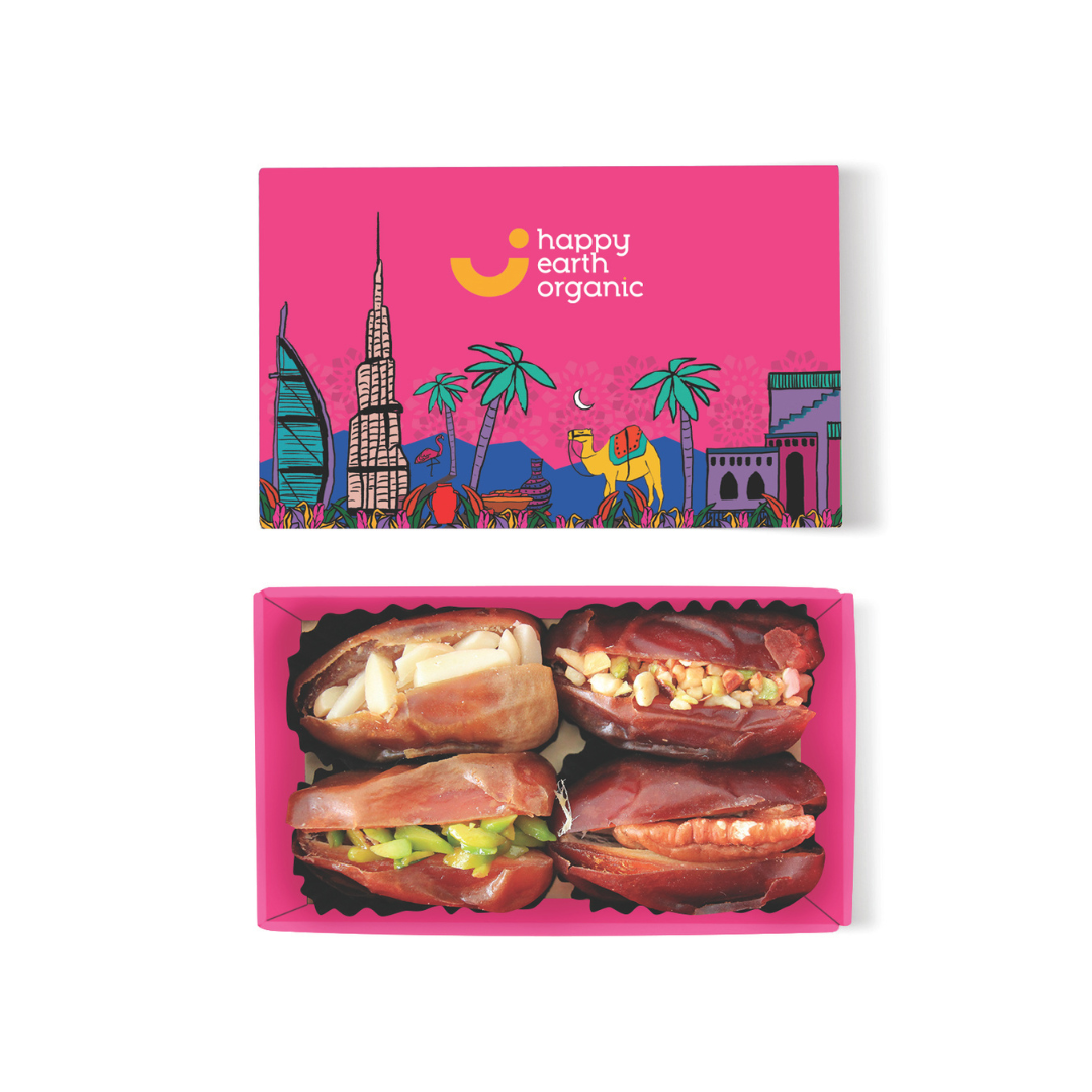 Happy Earth Organic Dubai Pink Filled Dates