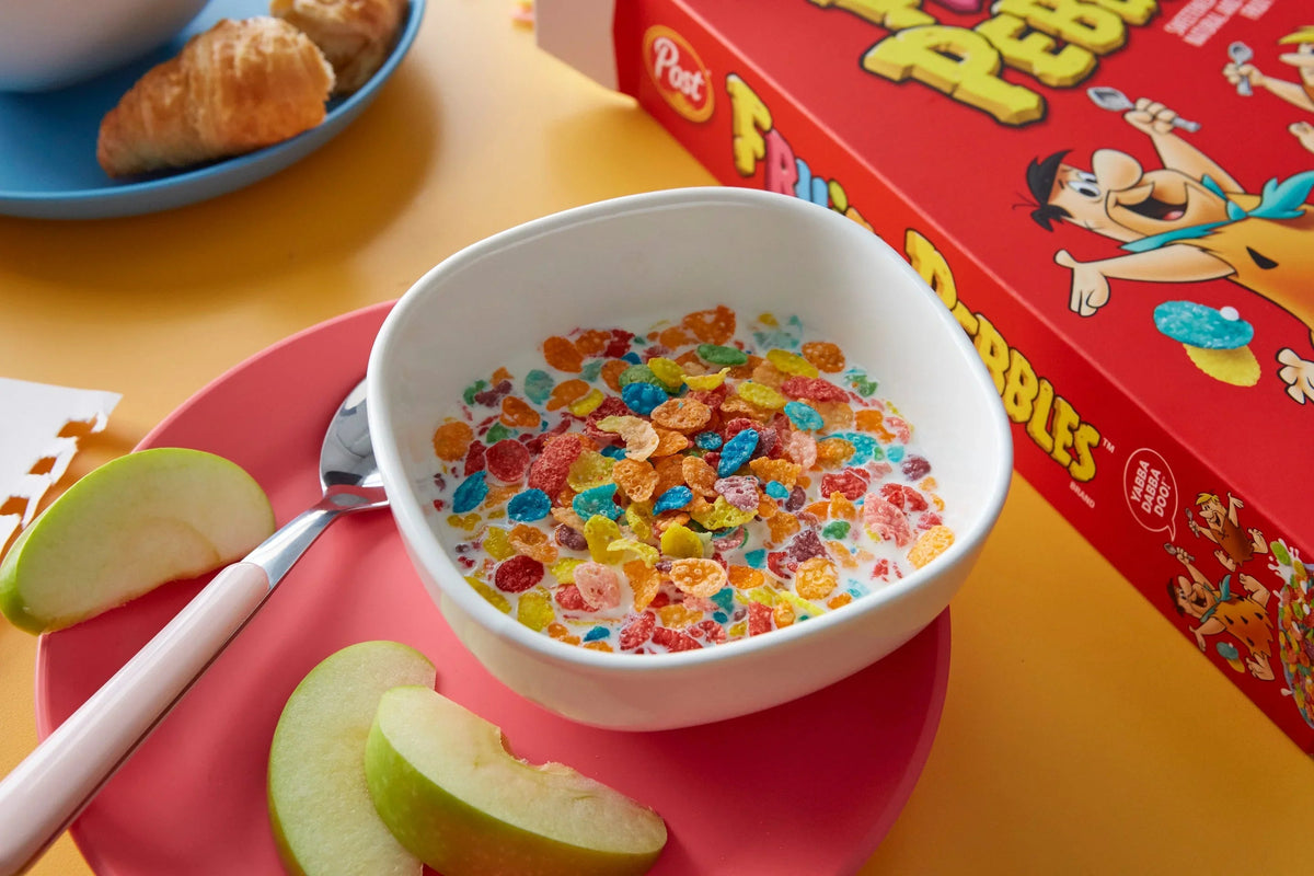 Post Fruity Pebbles Sweetened Rice Breakfast Cereal Gluten Free - 425gm