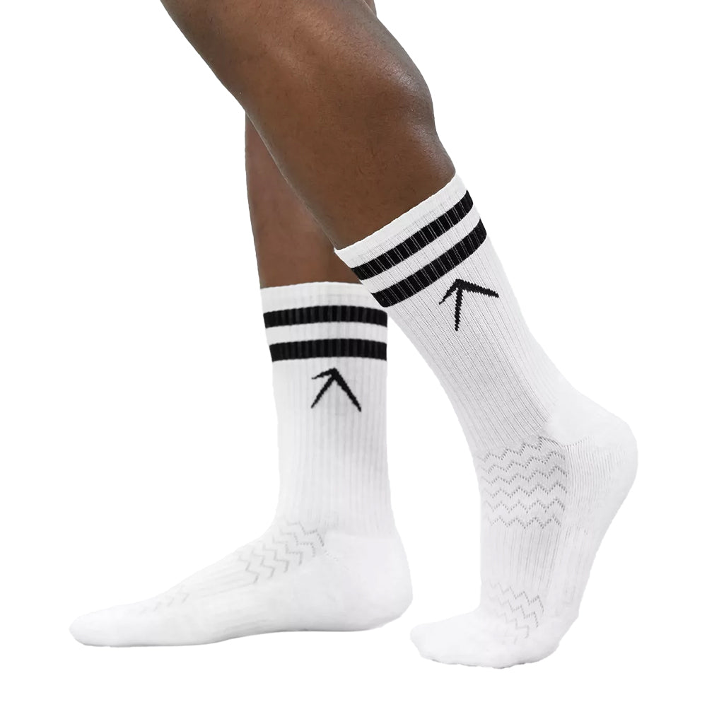 Wizard Athleisure - جوارب قطنية مخططة للجنسين - عبوة من 3 قطع