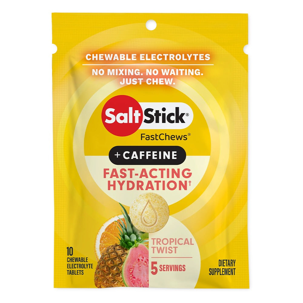 Saltstick - أقراص إلكتروليت سريعة المضغ + كافيين