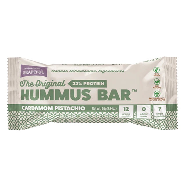Grapeful Vegan Hummus Cardamom Pistachio Bar 55g