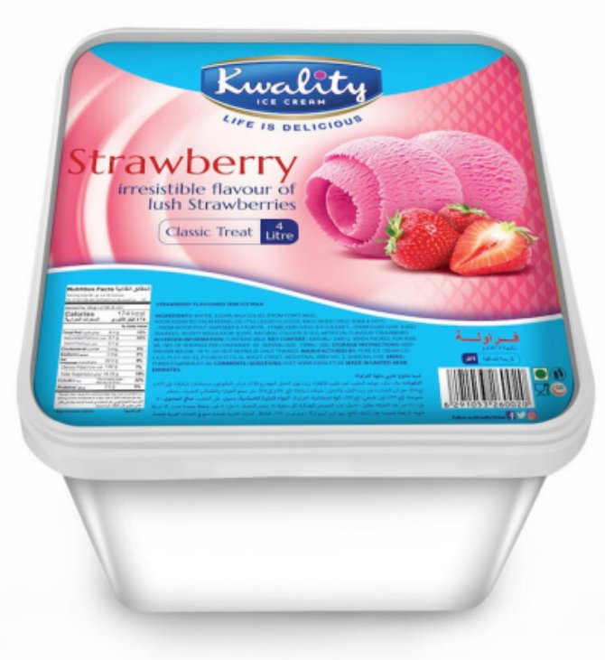 Strawberry Ice cream 4 Litr