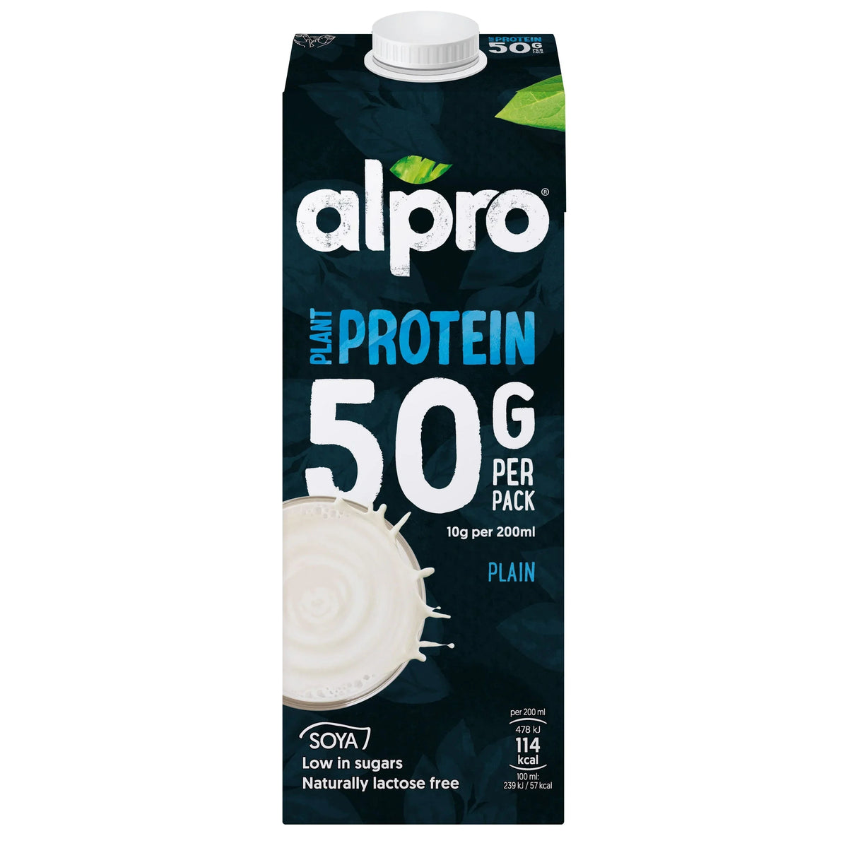 Alpro Soya High Protein Drink 1L, 100% Plant Based And Dairy Free - Case of 8 (8 x 1L)