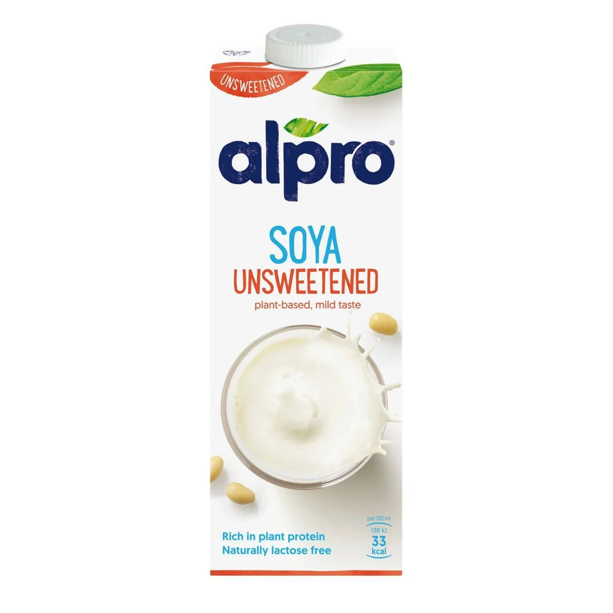 Alpro Soya Unsweetened - Case of 12 (12 x 1L)