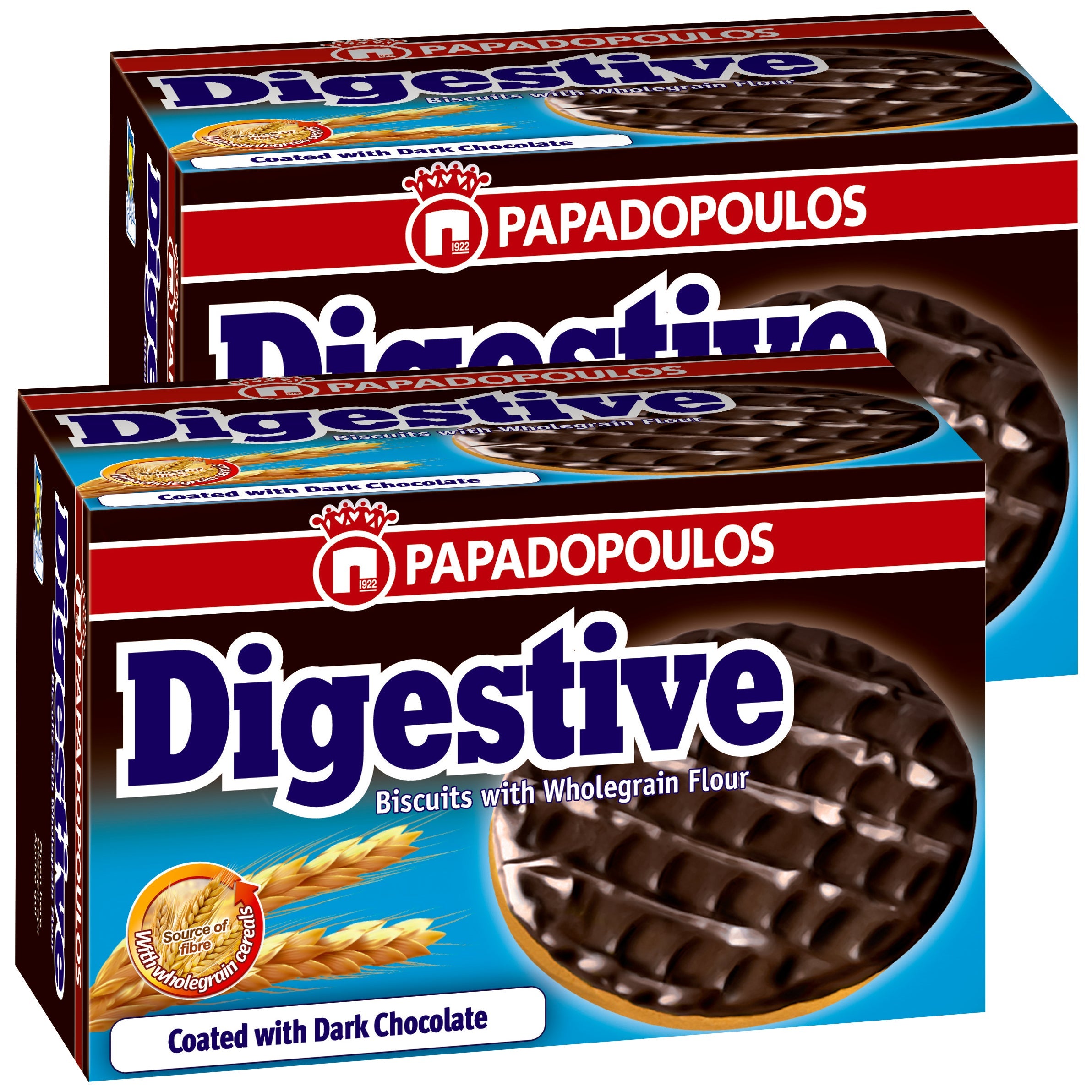 Digestive Biscuits With Wholegrain Flour, Dark Chocolate 200gm Dual Pack - Promo