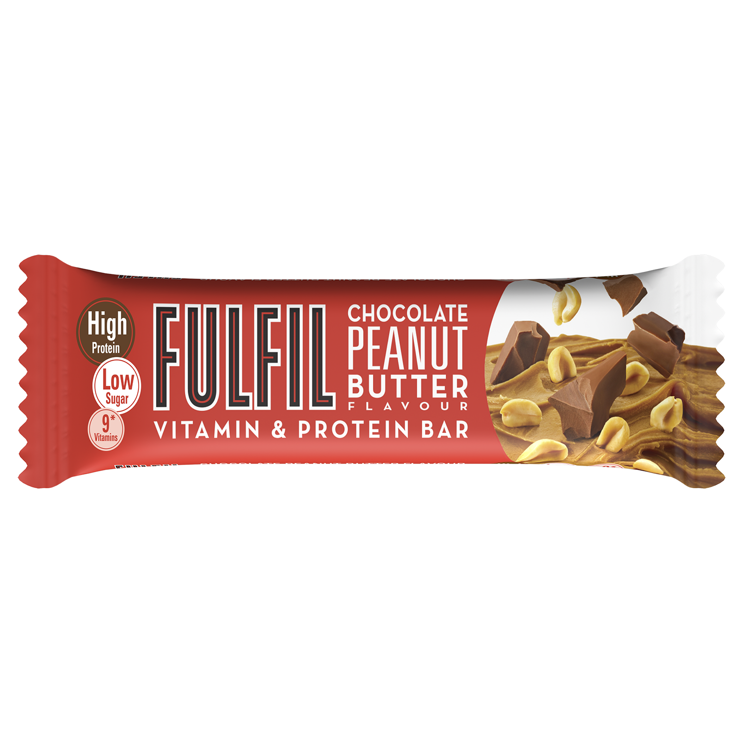 Fulfil Chocolate Peanut Butter Flavour - Vitamin & Protein Bar,Low Sugar, High Protein, 9 Vitamins, 55gm