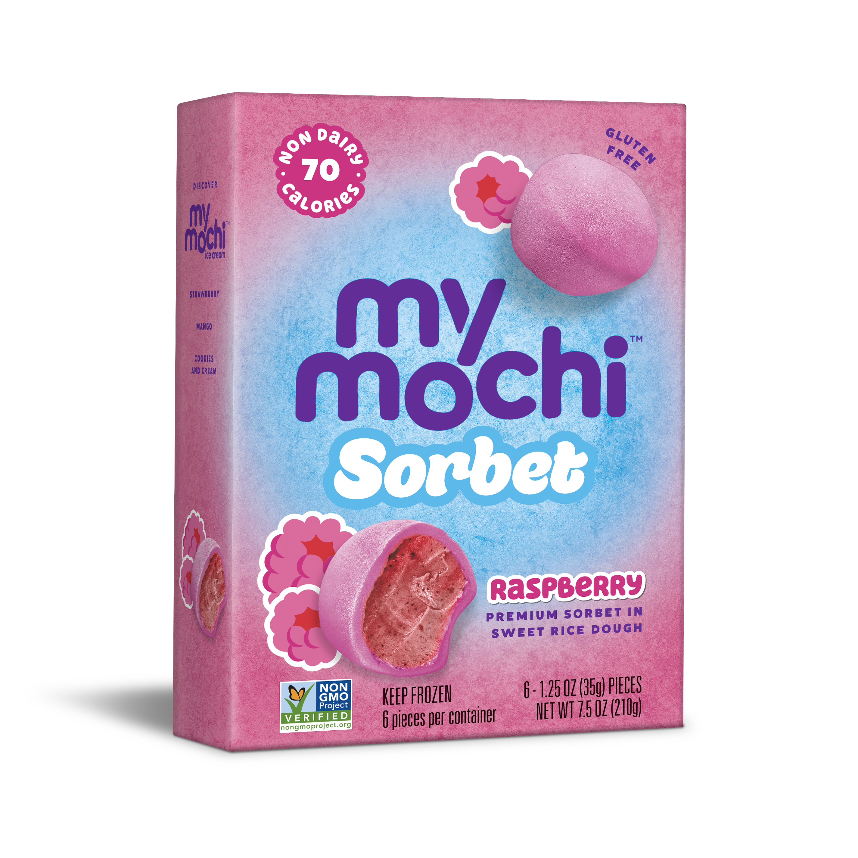 My/Mochi Sorbet Raspberry. 6pc, 210g (Frozen)