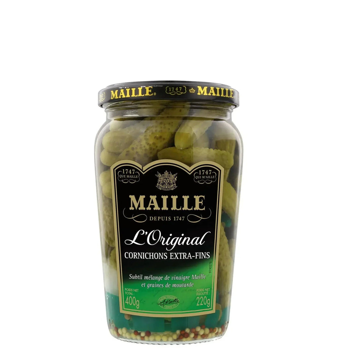 MAILLE Cornichons Crunchy Extra Fins - Pickles - 380gm