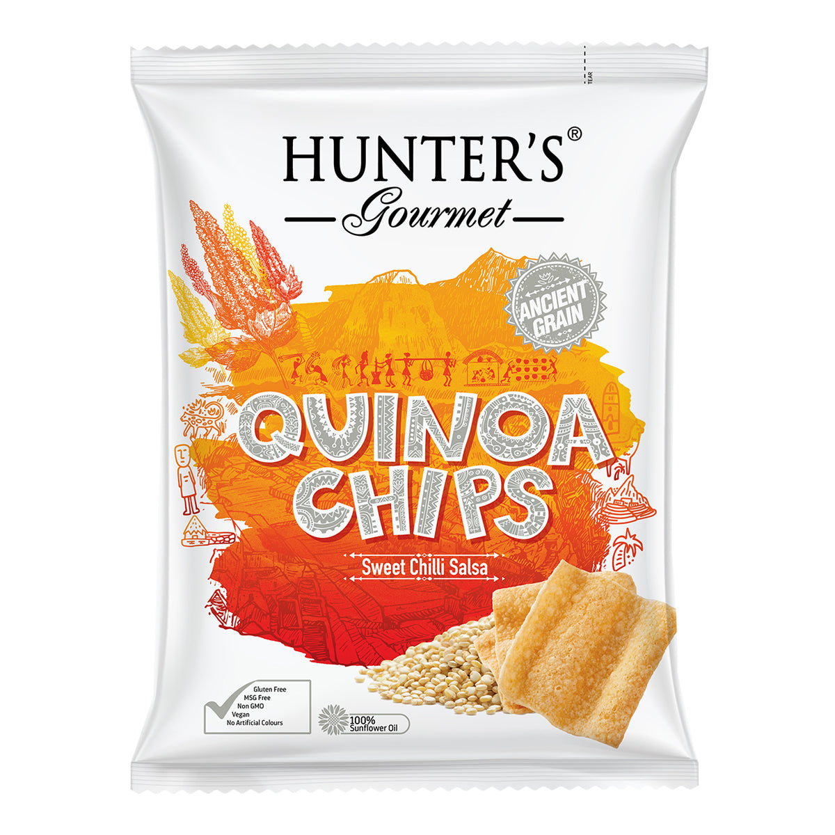 Hunter's Gourmet Quinoa Chips Sweet Chilli Salsa 75g