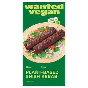 Wanted Vegan plant-based shish kebab on pita with vegetables, iPlantBased UAE vegan food