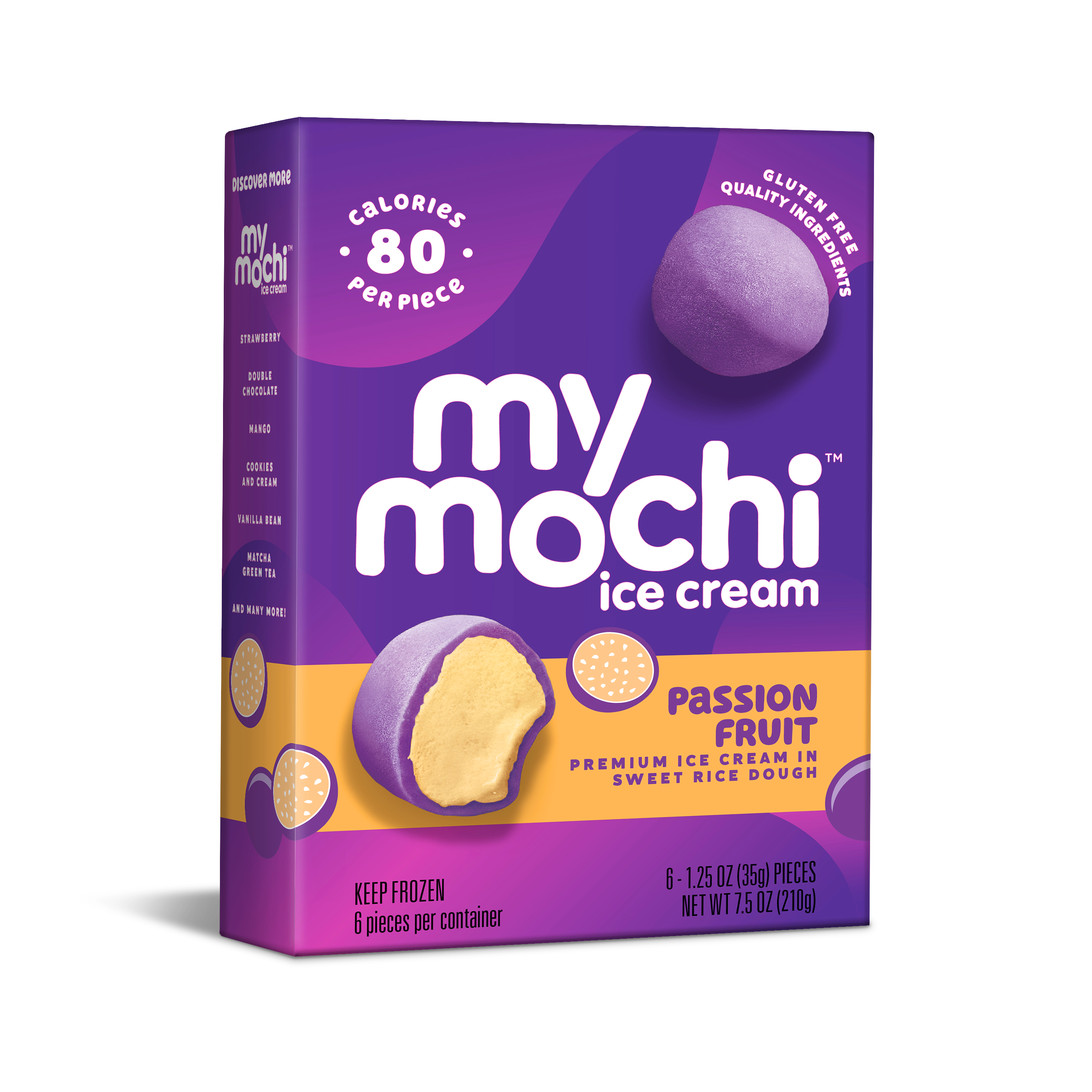 My/Mochi Ice Cream Passion Fruit. 6pc, 210g (Frozen)