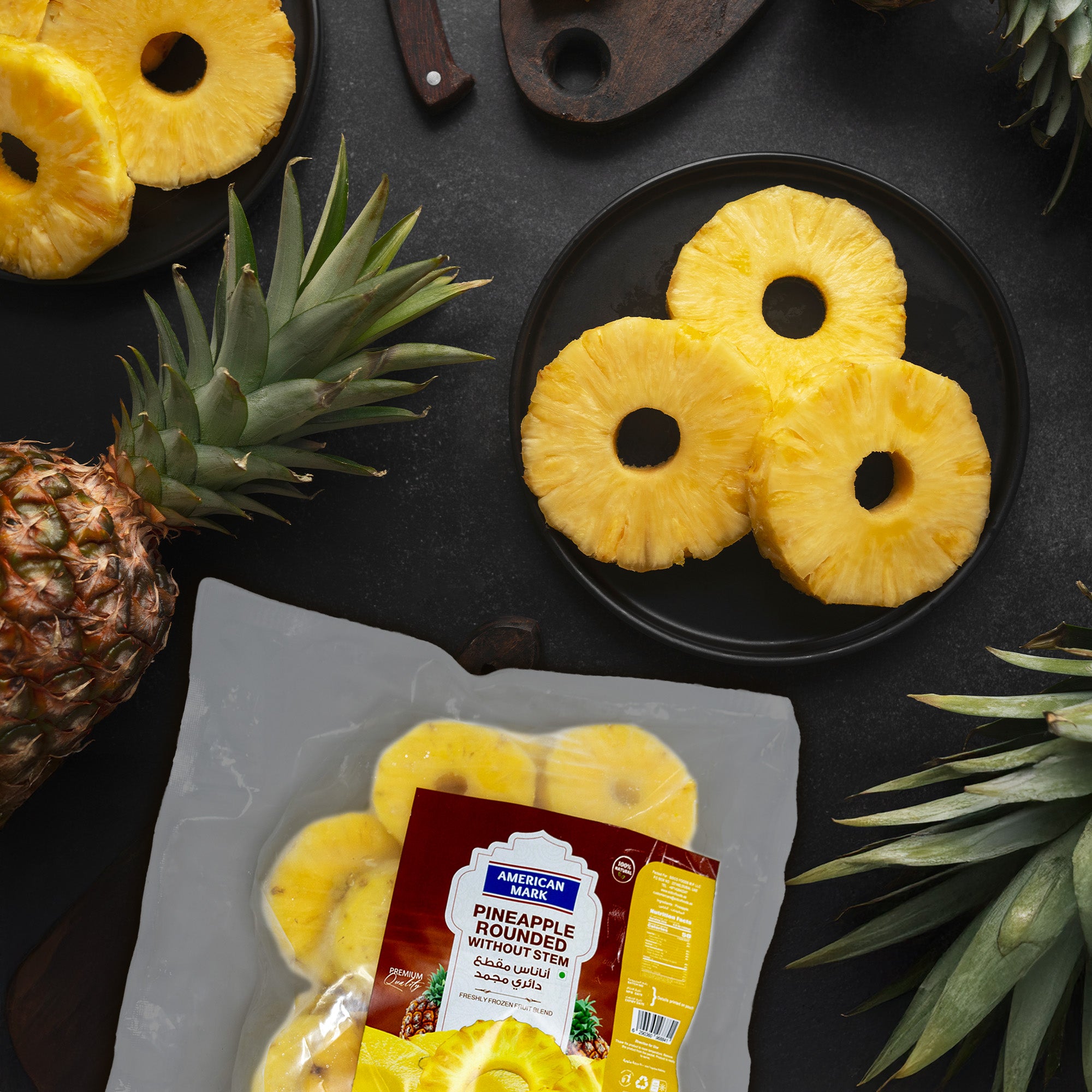 Pineapple rounds without stem