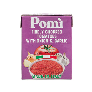 Pomi Finely Chopped Tomatoes with Onion & Garlic 390g