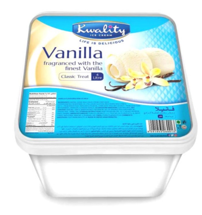 Vanilla Ice cream 4 Litr