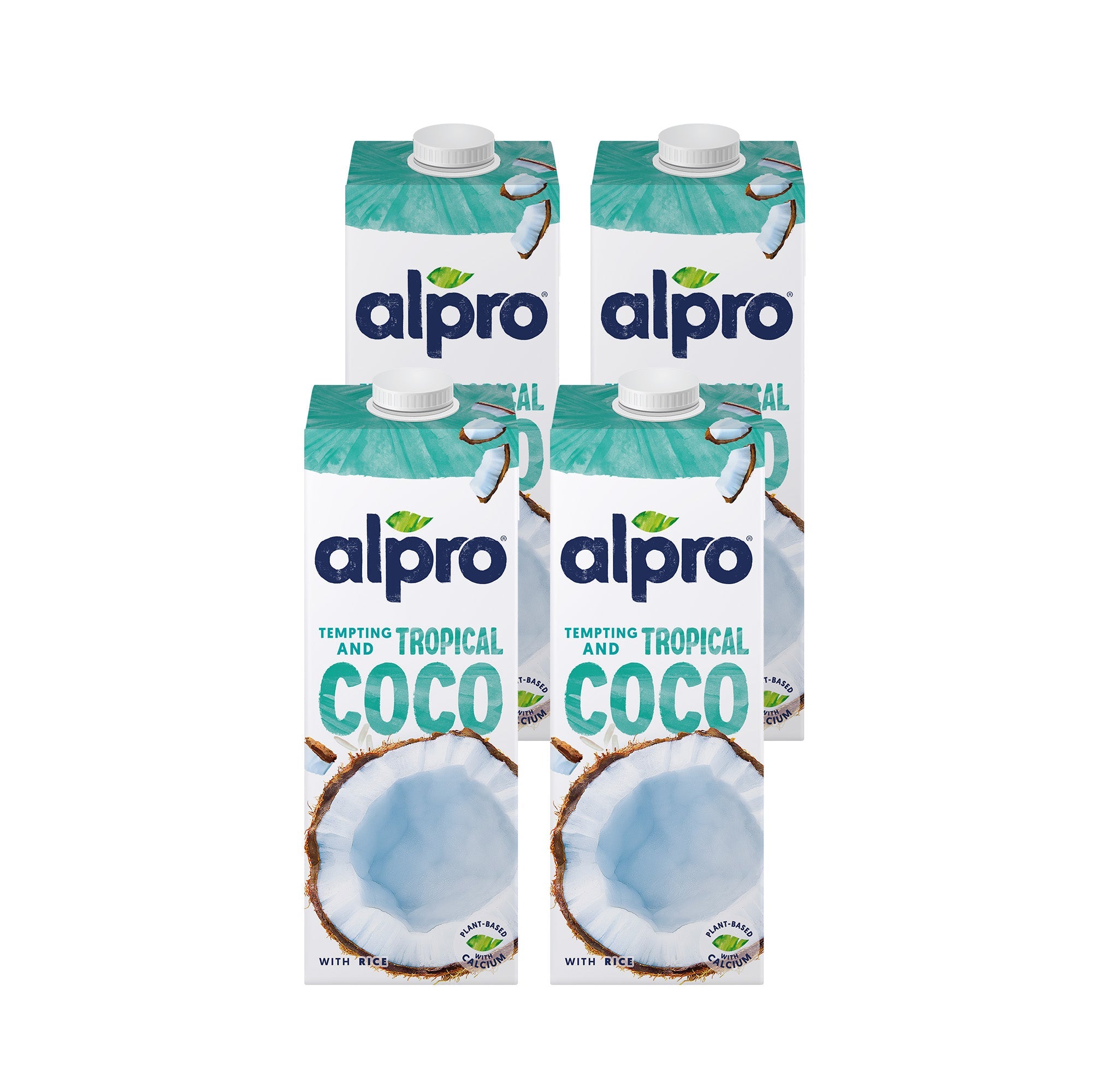 Alpro Coconut Drink 1L, (Pack of 4) 100% Plant Based And Dairy Free, Suitable For Vegans, Naturally Free From Lactose, Rich In Nutrients