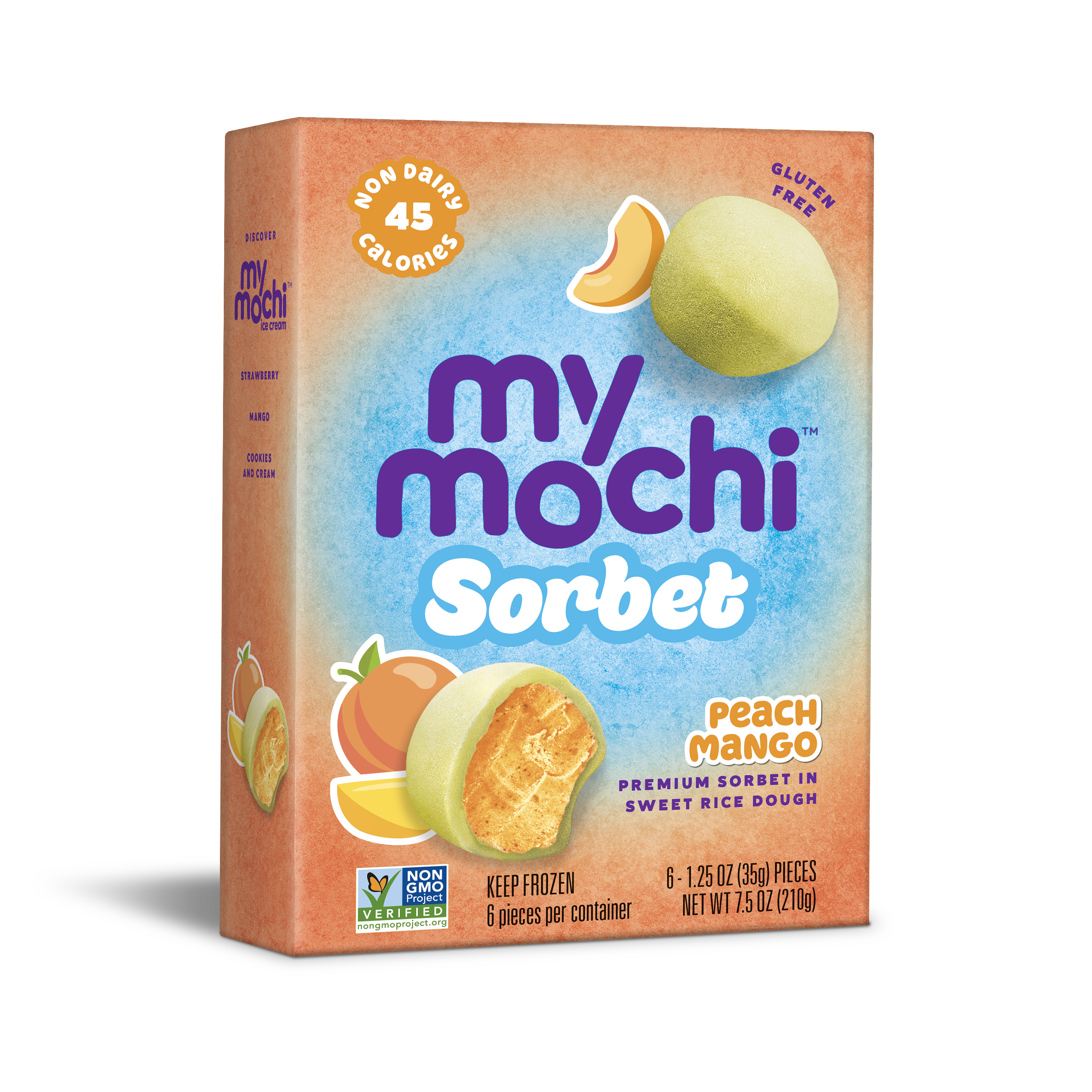 My/Mochi Sorbet Peach Mango. 6pc, 210g (Frozen)