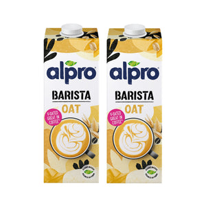 Alpro Barista Oat Drink 1L, New Recipe,Voted Best in Coffee(Dual Pack 1Lx 2), 100% Plant Based And Dairy Free, Suitable For Vegans, Naturally Free From Lactose, Rich In Nutrients