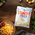 Crunchy fries extra crispy frozen potato fries in bag, served with ketchup, iPlantBased UAE